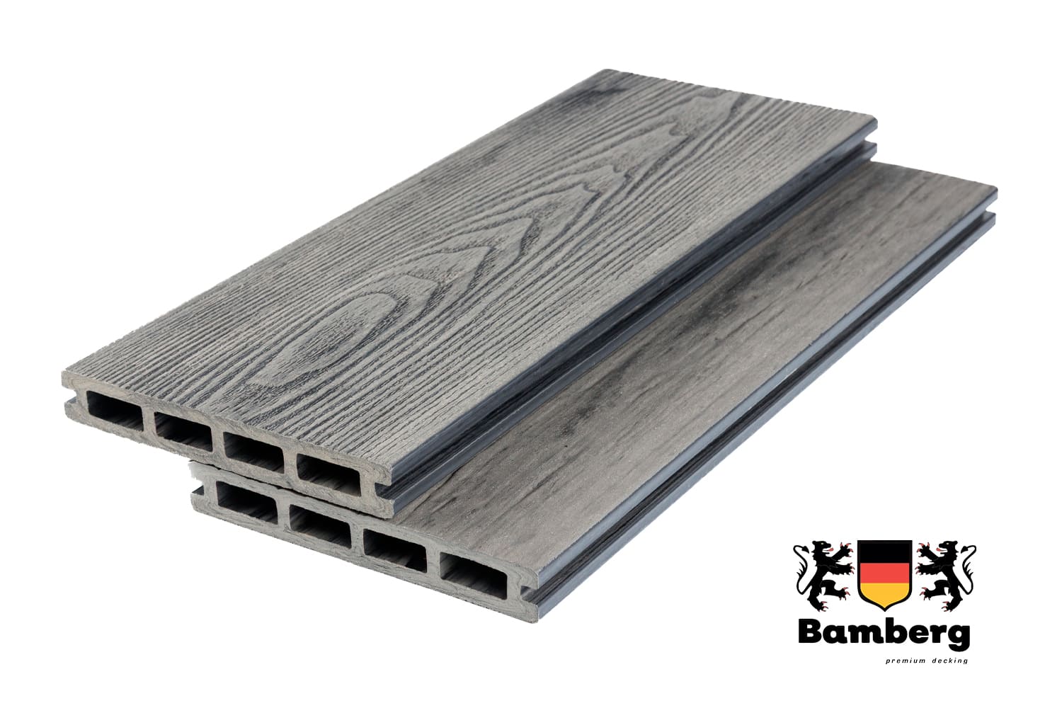 Террасная доска Bamberg Square 3D Natural, English Barnwood — Black Deck