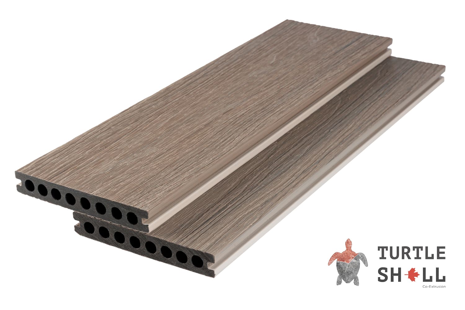 Террасная доска из ДПК Turtle Shell Round Canadian Maple, Co-Extrusion (Dual)