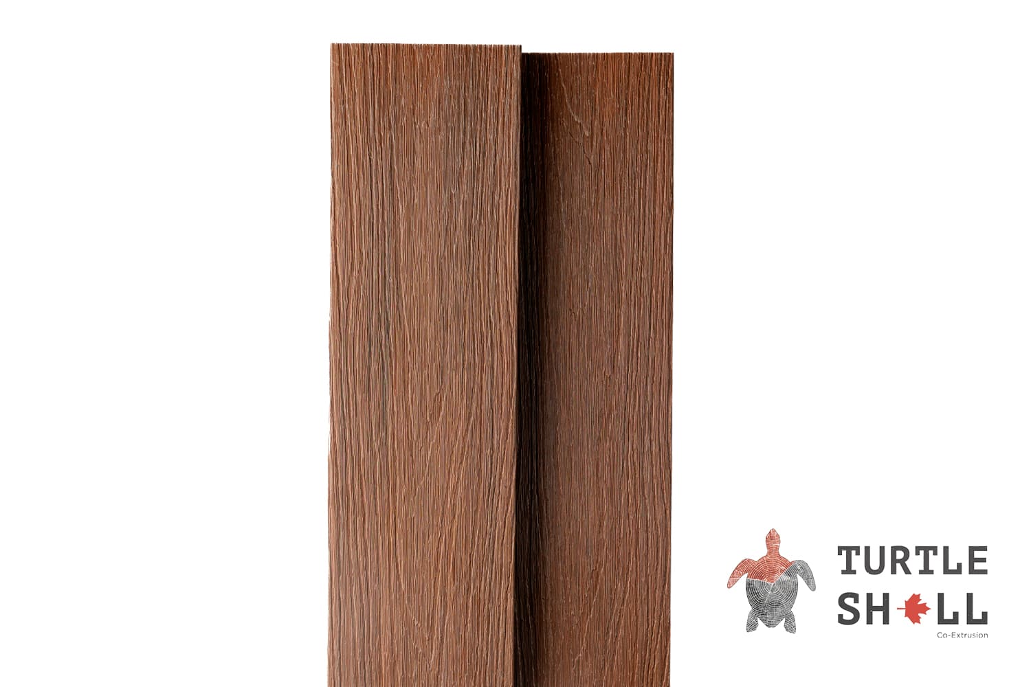 Террасная доска из ДПК Turtle Shell, Round, Australian Palisander, Co-Extrusion (Dual)