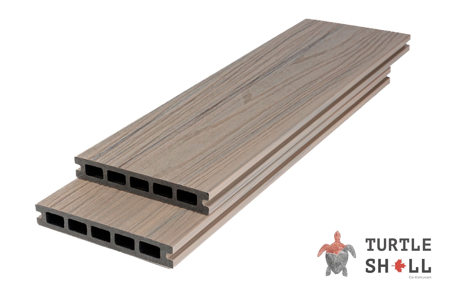 Террасная доска из ДПК Turtle Shell, Square, Canadian Maple, Co-Extrusion