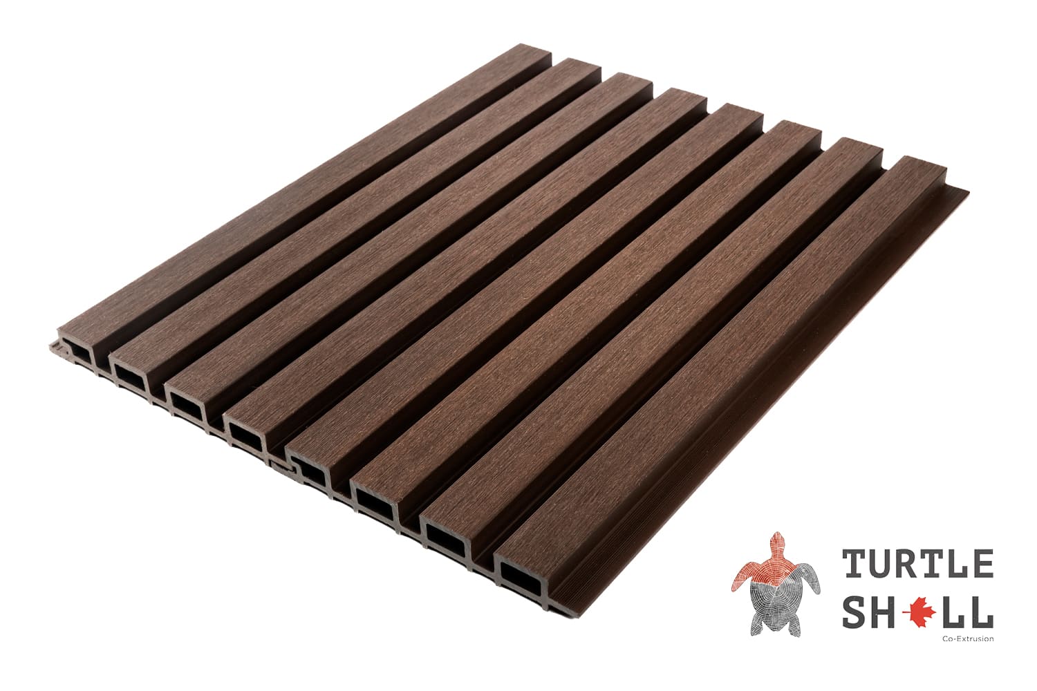 Фасадная (стеновая) реечная панель из дпк Middle Lines, Texas Hickory Co-Extrusion