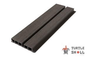 Реечная панель ДПК Turtle Shell Double Lines, Faroese Smokewood