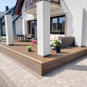 Террасная доска ДПК Turtle Shell, Australian Palisander, Co-Extrusion (Dual)